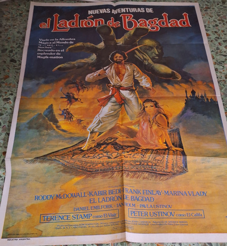 Poster El Ladron De Bagdad Año 1978 Peter Ustinov Ian Holm