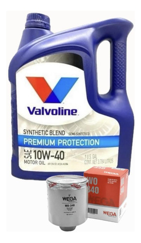 Aceite Valvoline 10w40 X 4 + Filtro De Aceite Vw Saveiro 1.6