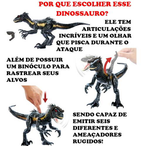 Dinossauro Grande Jurassic World Indoraptor Mattel