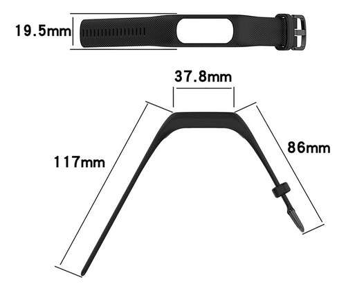 Correa De Reloj De Silicona For Garmin For Vivosmart 5