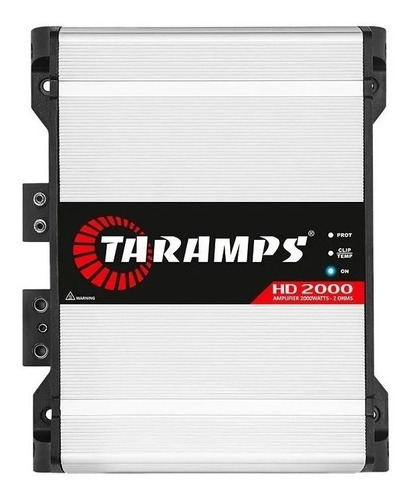 Módulo amplificador automotriz Taramps Hd 2000, 4 ohmios, 2000 W, color plateado