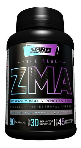 Imagen 2 de 9 de Zma Star Nutrition 90 Cap Precursor De Testosterona Magnesio