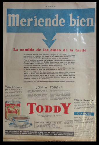 Afiche Antiguo Publicitario Toddy. 22477