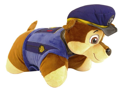 Paw Patrol Pillow Pet Peluche Almohada Chase De 28 Cms Color Azul