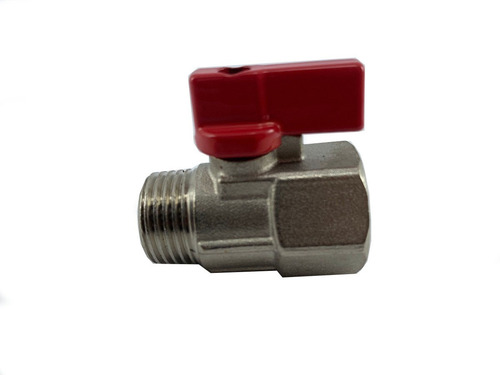 Llave Arresto Bola 1/2 X 1/2 PuLG Mini Macho Hembra 4 Unids