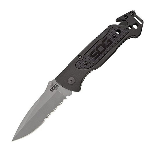 Sog Escape Cuchillo Plegable Ff24-cp - Función De La Correa 