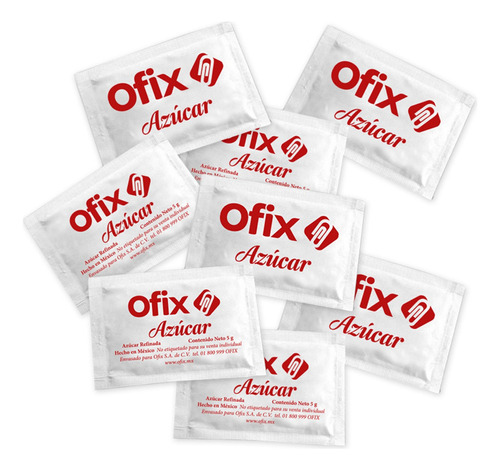 Azucar Refinada Ofix Sobres Individuales 5gr Caja 200 Piezas