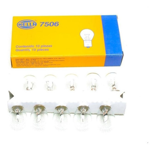 Foco 7506 21 Watts P21w Ba15s 10 Focos Hella