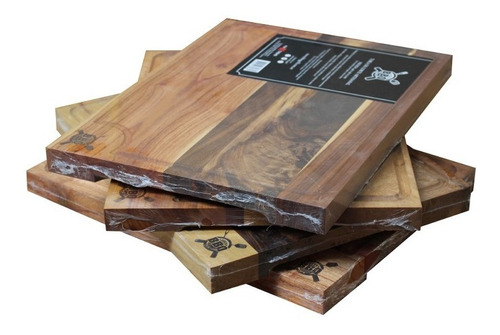 Imagen 4 de 4 de Tabla De Picar De Madera Bbq Grill Chef Asado 40x30