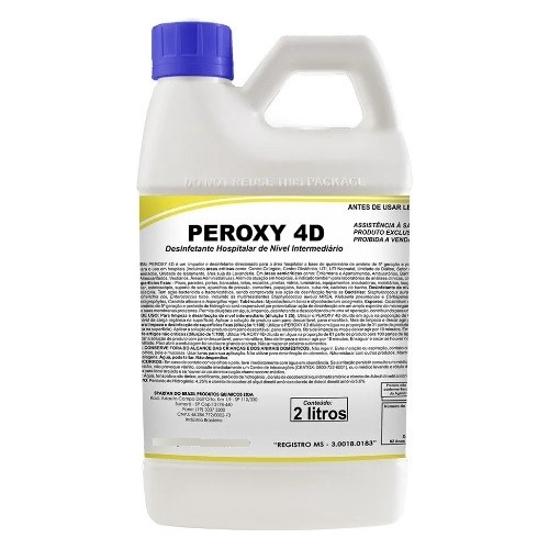 Desinfetante Spartan Peroxy 4d Proteção Ate 72h 2l