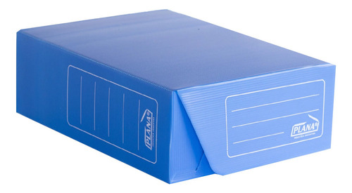 Caja Archivo Plastico Oficio X6 Unidades - Plana Color Azul