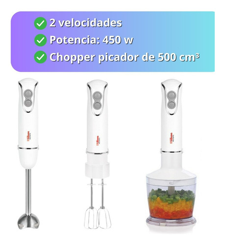 Procesadora Mixer Liliana Masterpic Ah130 450w