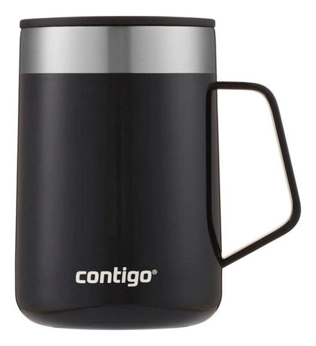 Caneca Térmica Inox Tampa E Alça 414 Ml - Contigo - Preto