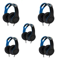 Comprar Kit De 5 Audifonos Diadema Con Microfono Para Pc Gamer Ciber
