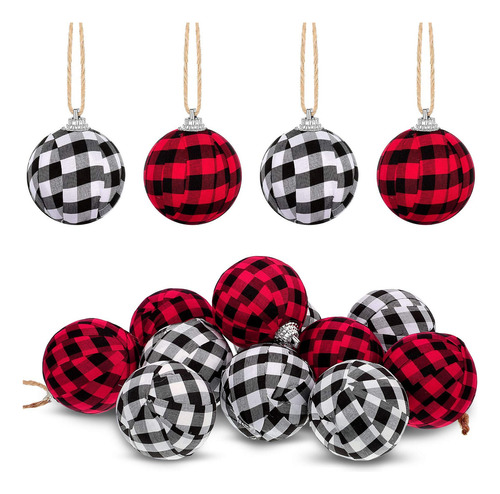 Charmhouse Christams Buffalo Plaid Ball Ornament Decorative 