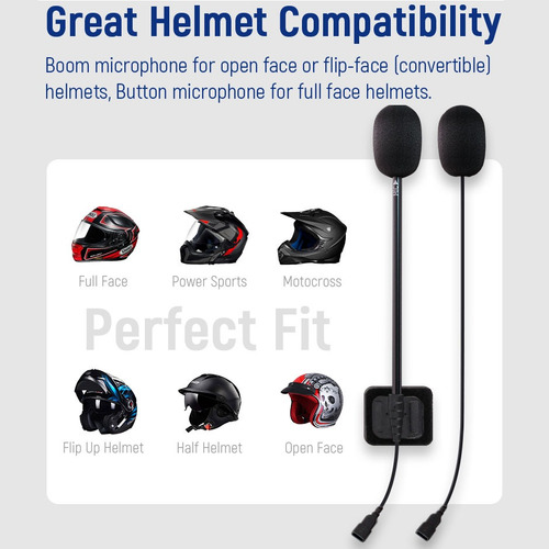 Imagen 4 de 10 de Sistemas De Intercomunicación Bluetooth Para Casco De Motoci