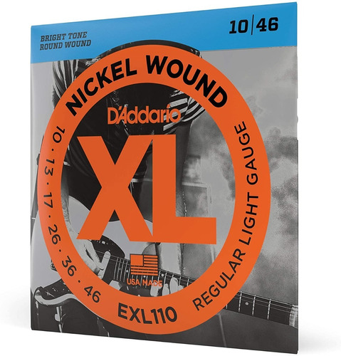 Imagen 1 de 3 de Cuerdas Guitarra Eléctrica D´addario Exl110nickel Wound10-46