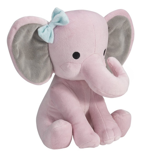 Adorable Doudou Peluche Para Bebé Rosa Elefante de La Nacimiento 