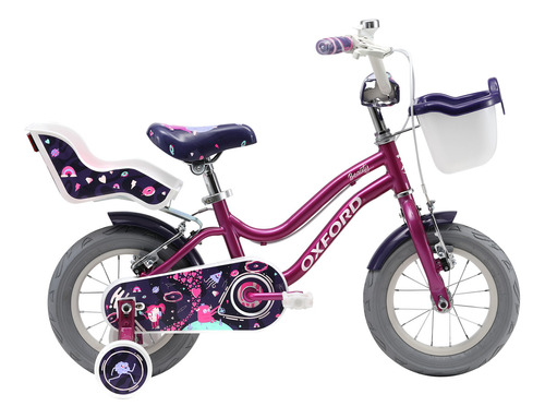 Bicicleta Infantil Oxford Beauty Aro 12 Rosado Color Morado Tamaño del cuadro Tamaño Único