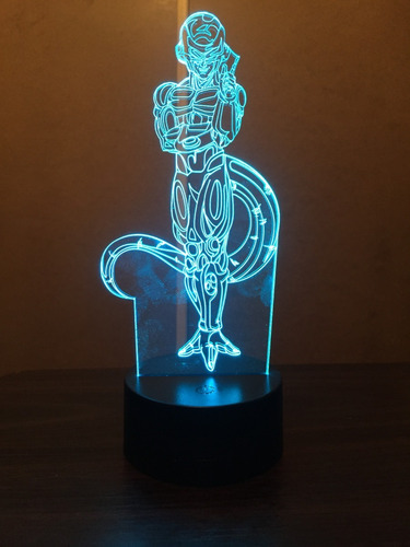 Lámpara Ilusión 3d Gold Freezer Dragon Ball