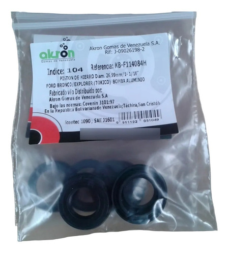 Kit Reparacion Bomba Frenos Ford Explorer B/ Aluminio Hierro