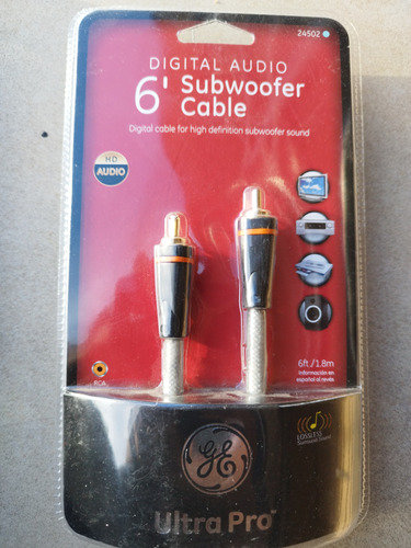 Cable Para Subwoofer 1.8 Metros Ultra Pro General Electric 