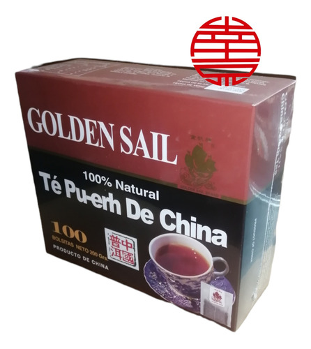 Té Pu-erh De 100 Bolsitas Golden Sail -  Nanking
