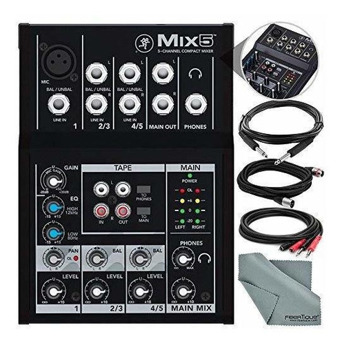 Mackie Mix Series Mix5 mezclador Compacto De 5 canales Y Acc