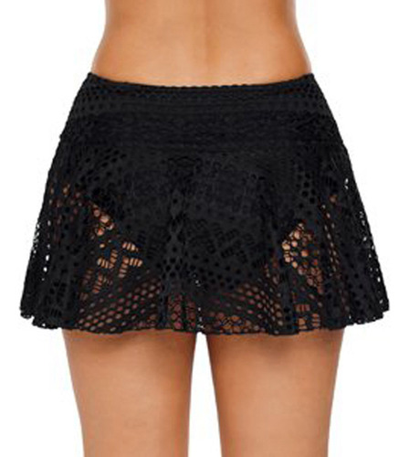 Traje De Baño De Encaje Con Falda De Ganchillo Para Mujer, P