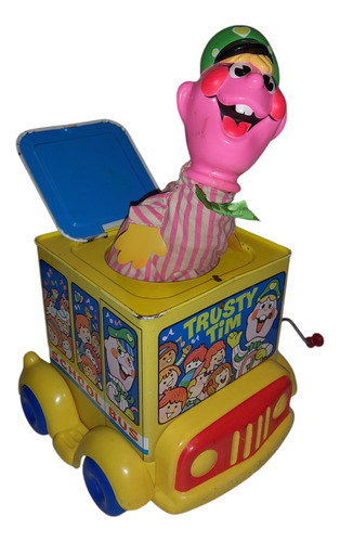 Juguete Trusty Tim School Bus Jack In The Box Mattel 1969 (Usado)