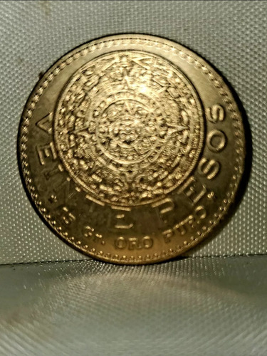 Coleccion Medalla Tributo Azteca 20 Chapa 0r0 24 K