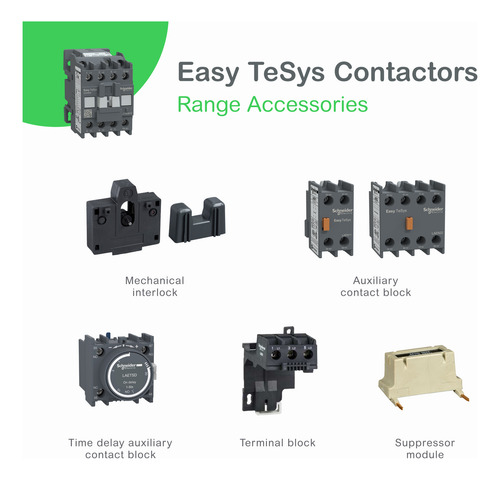 Contactor Fza 40/60a 3p 1na+1nc Bob 220vac Easypact Lc1e40m6