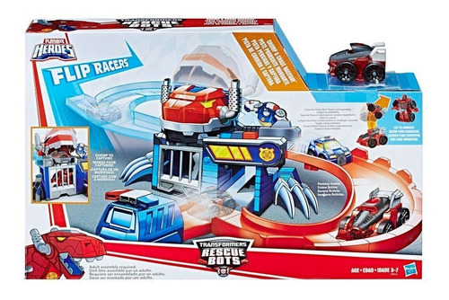 Hasbro Robots Transformers Flip Racers Chomp Y Chase Raceway