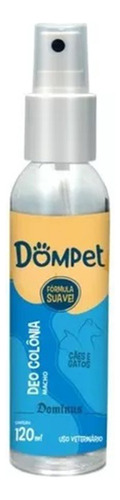 Colônia Cães E Gatos Macho Dompet 120ml - Desodorizador Fragrância Suave