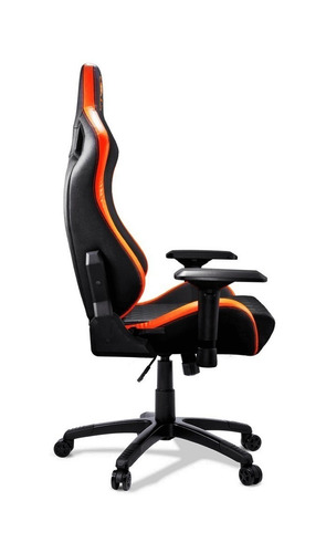 Imagen 3 de 4 de Silla de escritorio Cougar Armor S gamer ergonómica negra y naranja con tapizado de cuero sintético