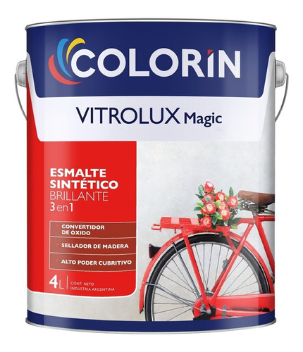 Esmalte Sintético Colorín Vitrolux Magic 4 Lts Colores
