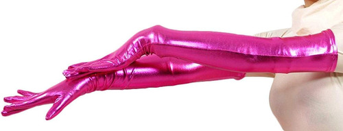 Vsvo Guantes De Licra Metálicos Brillantes Para Mujer (22 Pu