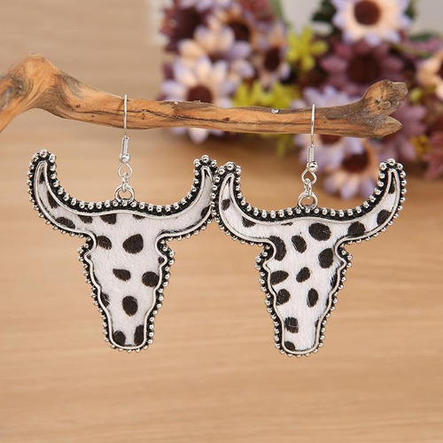 Pendientes Colgantes De Cuero Bohemios Turquesa Hechos A Man