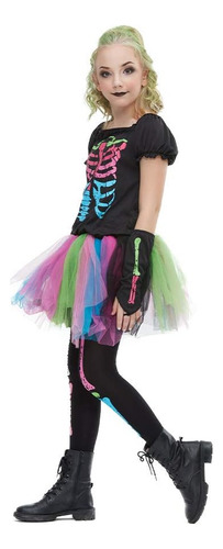 Disfraz De Huesos Funky Punky Para Niñas Eraspooky