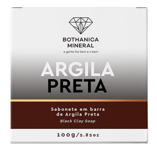 Bothanica Mineral Sabonete Barra De Argila Preta 100g
