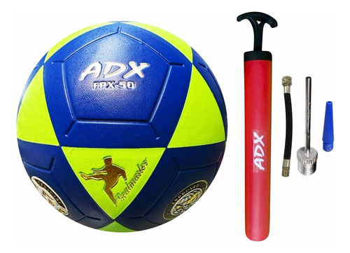 Balon Fut Laminado Reglamentario 380g Adx C/bomba Fpx-50 #4 Color Azul con verde