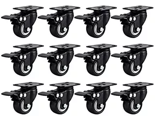 Swivel 1 5 Caster Wheels Rubber Base With Top Plate Be...