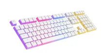 Comprar 104 Pudding Keycaps Teclado Mecanico Pbt Double Shot Blanco