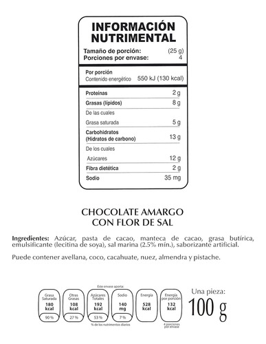 Lindt Excellence Flor De Sal Chocolate Amargo Genuino Cacao