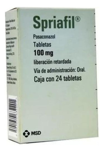Spriafil 100 Mg Caja Con 24 Tabletas