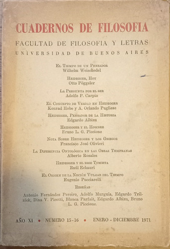 Cuadernos De Filosofía N° 15-16 (1971) - Uba