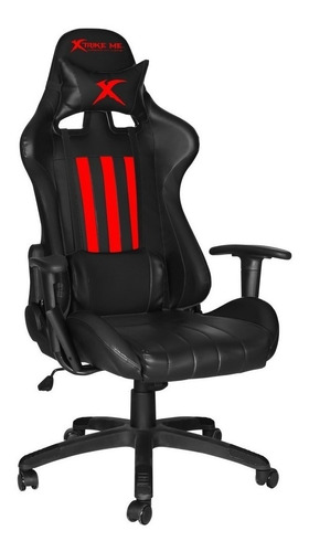 Imagen 1 de 3 de Silla de escritorio Xtrike Me GC-905 gamer ergonómica  negra y roja con tapizado de cuero sintético