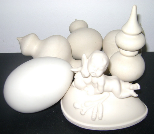 Lote 5 Biscuit Porcelana Huevo Tapa Puntas, Etc - No Envío