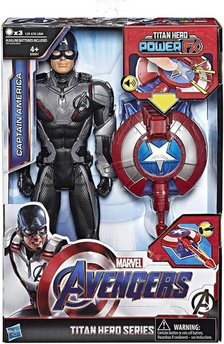 Figura Capitan America Sonido Y Lanzador Marvel Muñeco E3301