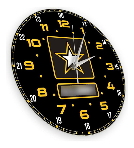 Reloj De Pared 12 Pulgadas Ejército Usa Modelo Silencioso Color De La Estructura Color Del Fondo